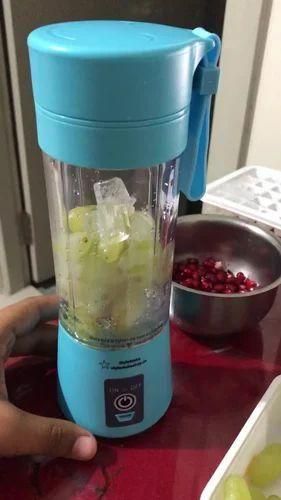 Portable Electric USB Juicer Blender with 6 Blades | 380ML Rechargeable Juice Maker (Color as per availability)