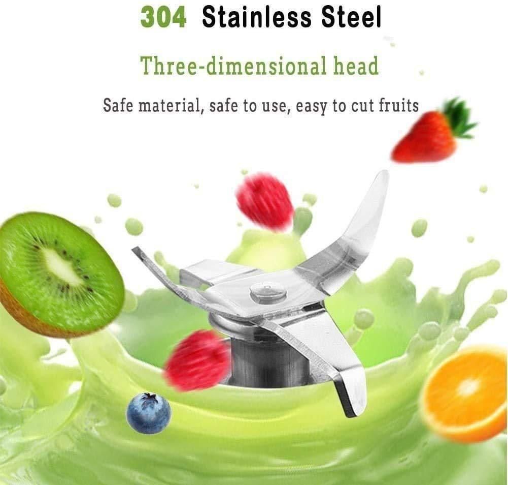 Portable Electric USB Juicer Blender with 6 Blades | 380ML Rechargeable Juice Maker (Color as per availability)