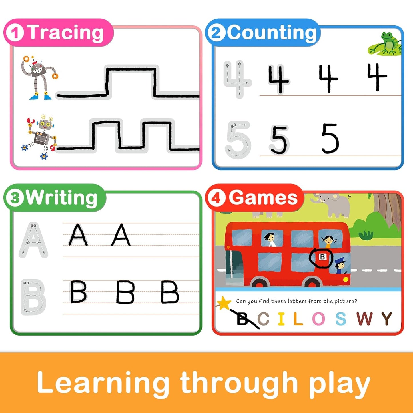 60+ Page Pen Control Reusable Tracing Line Book For Kids