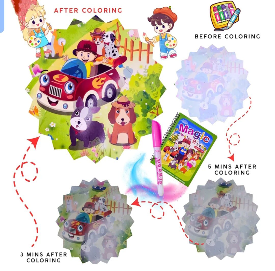 Water Magic Book – pack of 3 [Random Designs]