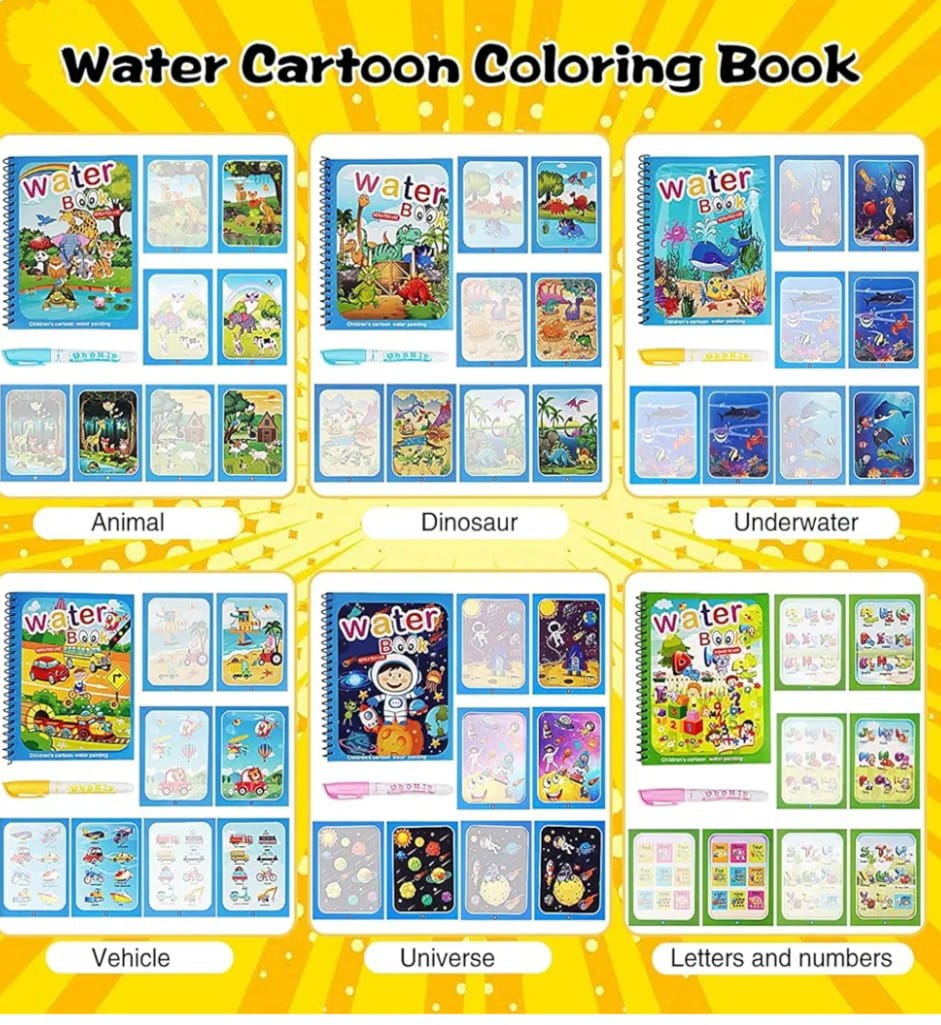 Water Magic Book – pack of 3 [Random Designs]